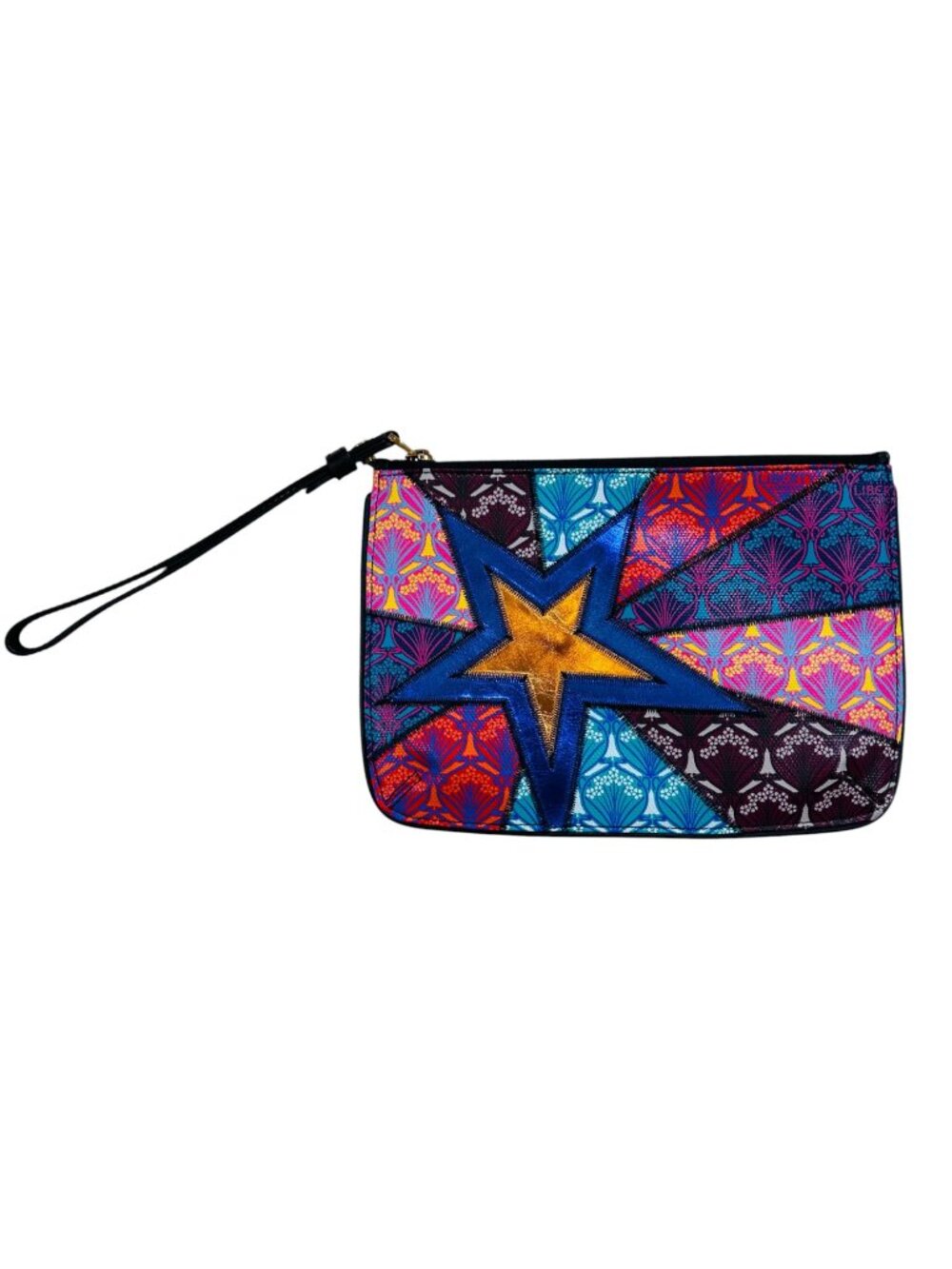 Liberty London Limited Edition Star Print Patchwork Clutch Wristlet Wallet Colle